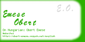 emese obert business card